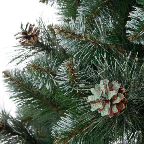 Елка искусственная Европейская с шишками 230 см EP60053 зелено-оливковый