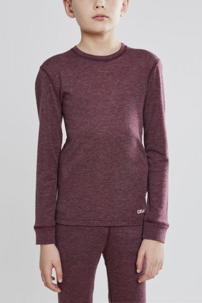 Комплект термобілизни Craft MERINO 180 SET JR 1907878-488200 158/164 бордовий меланж