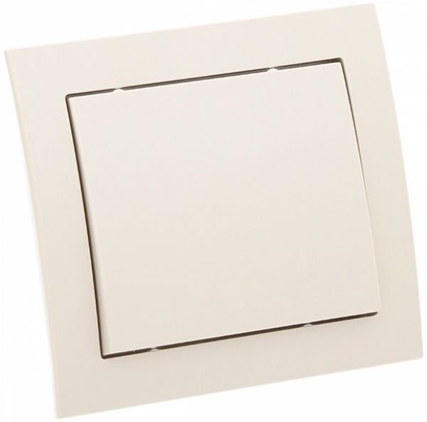 Выключатель одноклавишный Ospel Kier без подсветки 10 А 250В IP20 кремовый LP-1W/01