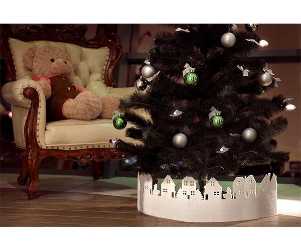 Декорация новогодняя белая войлок 1 м 