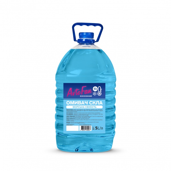 Омивач скла AvtoFan Морська свіжість ПЕТ всесезонні -5°С 5л 