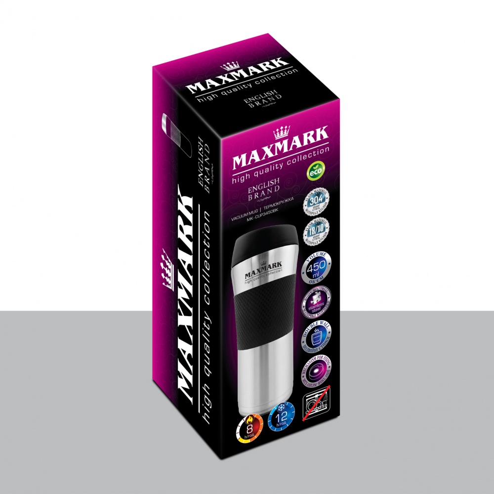Термочашка Maxmark 450 мл MK-CUP3450BK
