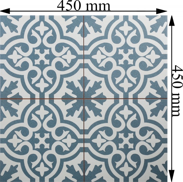 Плитка PERONDA Berkeley Slate blue 45x45 (1,22) 