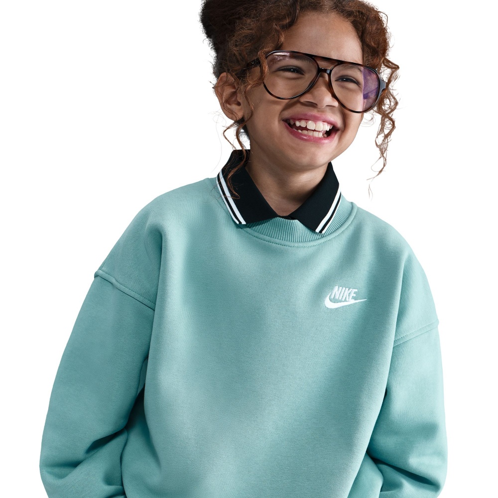 Світшот Nike G NSW CLUB FLC OVRSZD CREW LBR FD2923-017 р.S зелений