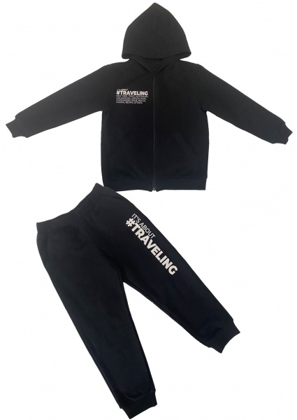 Спортивный костюм Roksana для мальчика №0027/32199 р.128/134 черный 