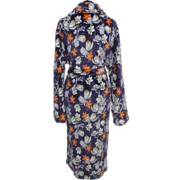 Халат домашний La Nuit Цветы р. L синий с принтом 