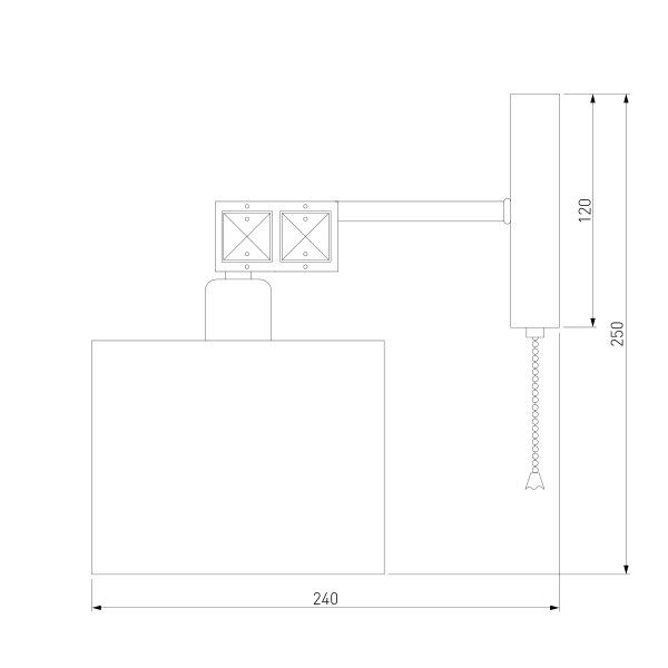 Бра Salina 1x40 Вт E14 хром 60104/1 