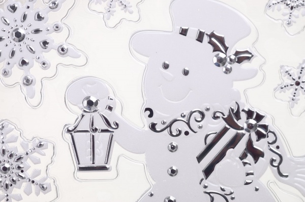 Наклейка декоративная силиконовая микс (4 дизайна) в ассортименте 17x17 см