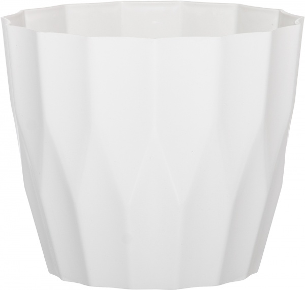 Горшок пластиковый Elsa Карат 190 круглый 3,6л белый 