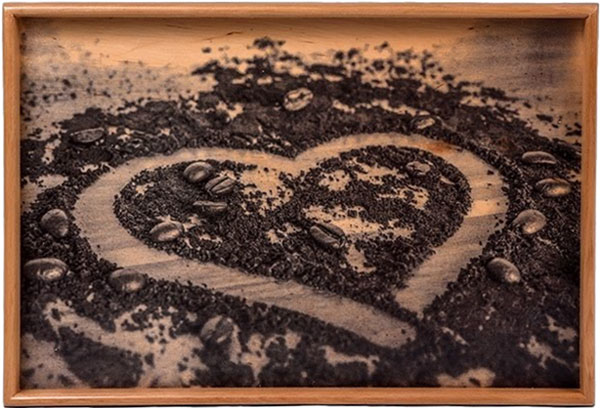 Поднос на складных ножках мини Сердце 38,5x26x20 см