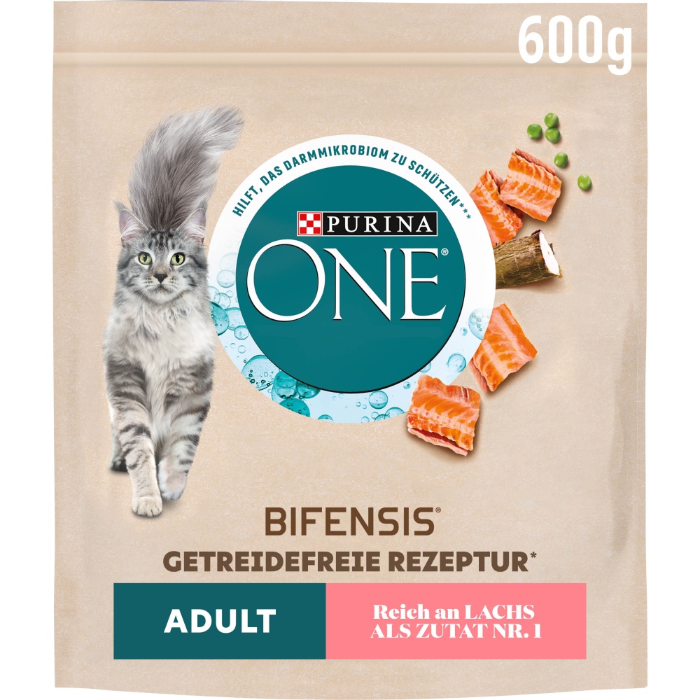 Корм сухий для котів Purina Grain Free комплекс Bifensis з лососем 600 г