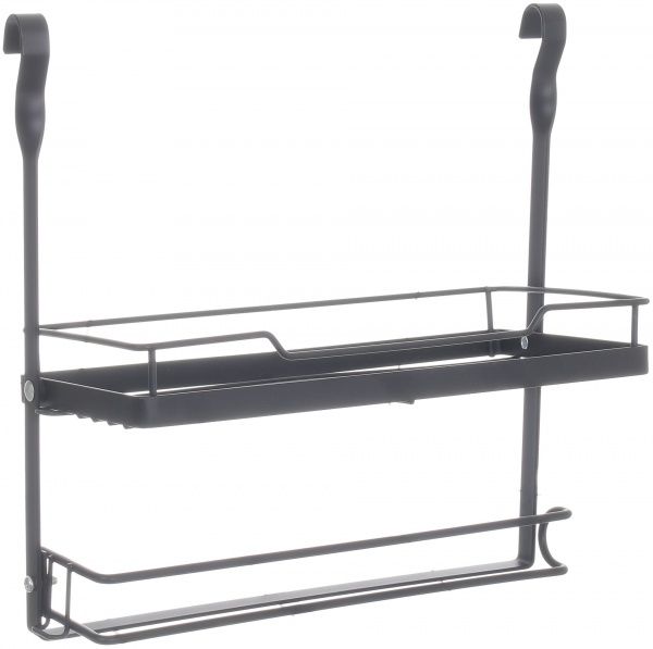 Полка Flamberg для полотенец и специй на рейлинг черный