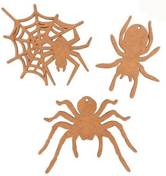 Набор заготовок Пауки ДВП 3 шт коричневый Rosa Talent