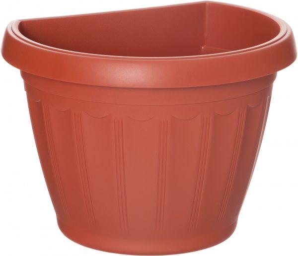 Горщик пластиковий Алеана Терра настінний фігурний 2,8л (113067) теракот 