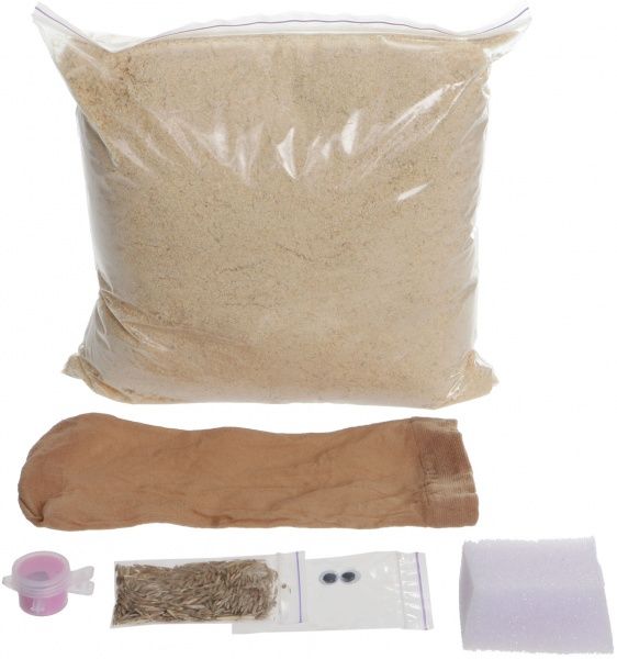 Набор для творчества травяная игрушка Бегемотик Grass Toy Softik