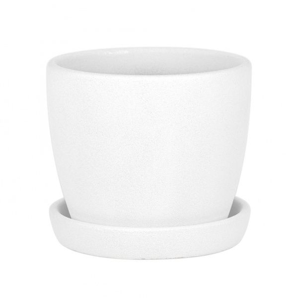 Горшок керамический Shynkar&KO Сонет жемчуг круглый 1 л белый 