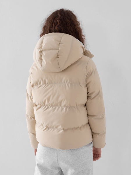 Пуховик 4F D4Z21-KUDP203-83S р.S бежевий