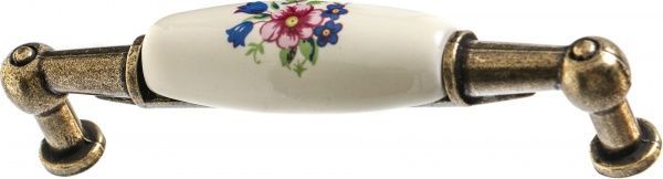 Мебельная ручка UP 211 AB/MLK 96 мм старая бронза DC