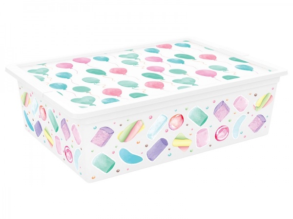 Ящик для іграшок KIS 244730 Portobello L 27 л різнокольоровий 170x550x390 мм