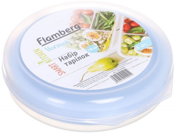 Набор тарелок Verona 18,7 см 6 шт. голубой Flamberg Smart Kitchen