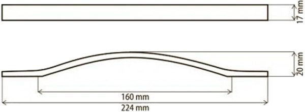 Мебельная ручка D-710 G2 160 мм хром DC 73337