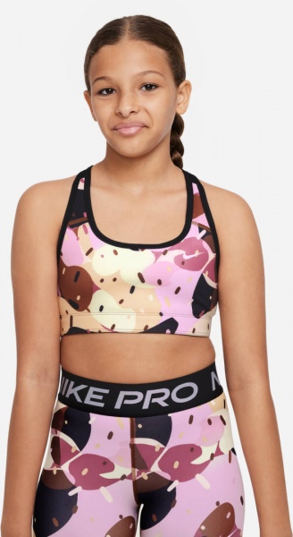 Бра Nike G NK SWOOSH REV BRA PER AOP DQ8904-204 р.S різнокольоровий