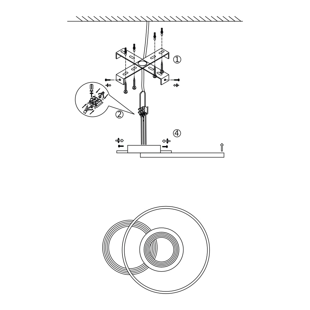 Люстра стельова Miorro LED Vesta з пультом ДУ метал/пластик 1x48 Вт LED-модуль білий 51-311-086