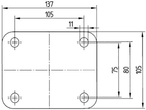 Колесо поворотное 3370 DRR 160 P63 TENTE 