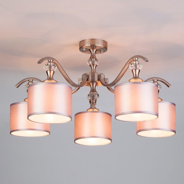 Люстра потолочная Strotskis Ofelia 60070/5 5x40 Вт E14 никель/сатин