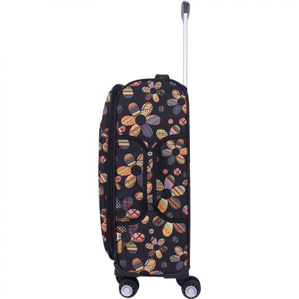 Чемодан Bagland Марсель 36 л черный с рисунком 731 (0037966194) 