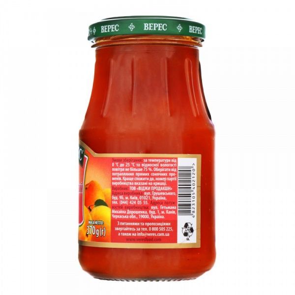 Джем Верес абрикосовый 370 г