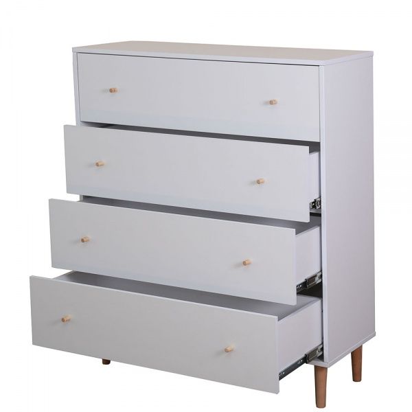 Комод Скандинавія 4ш 1000х400х1210 мм аляска/аляска 