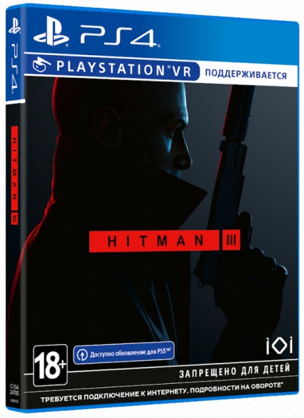 Игра HITMAN 3 НА BD ДИСКЕ (БЕСПЛАТНОЕ ОБНОВЛЕНИЕ ДО ВЕРСИИ PS5) [PS4, RUSSIAN VERSION]