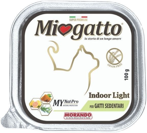 Корм Morando MioGatto Adult Indoor Light для малорухомих і схильних до повноти кішок 100 г