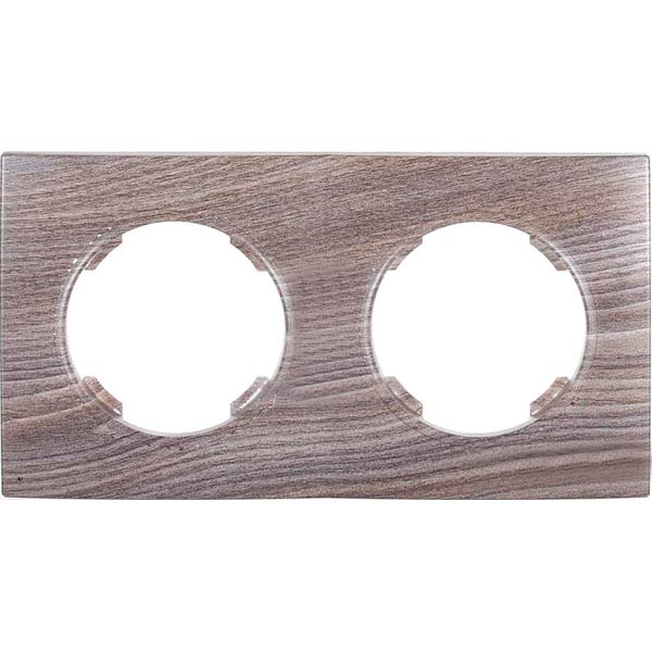 Рамка двухместная HausMark Bela горизонтальная вяз темный SNG-FRP.RD20G2-7/Elm-dark