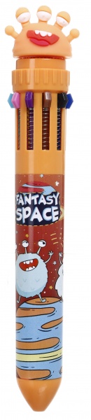 Ручка шариковая на 10 цветов инопланетянин 