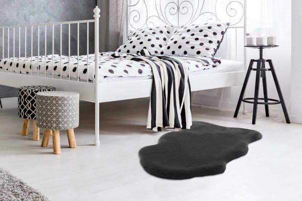 Килим Kayoom Rabbit Sheepskin anthracite 60 см x 90 см 