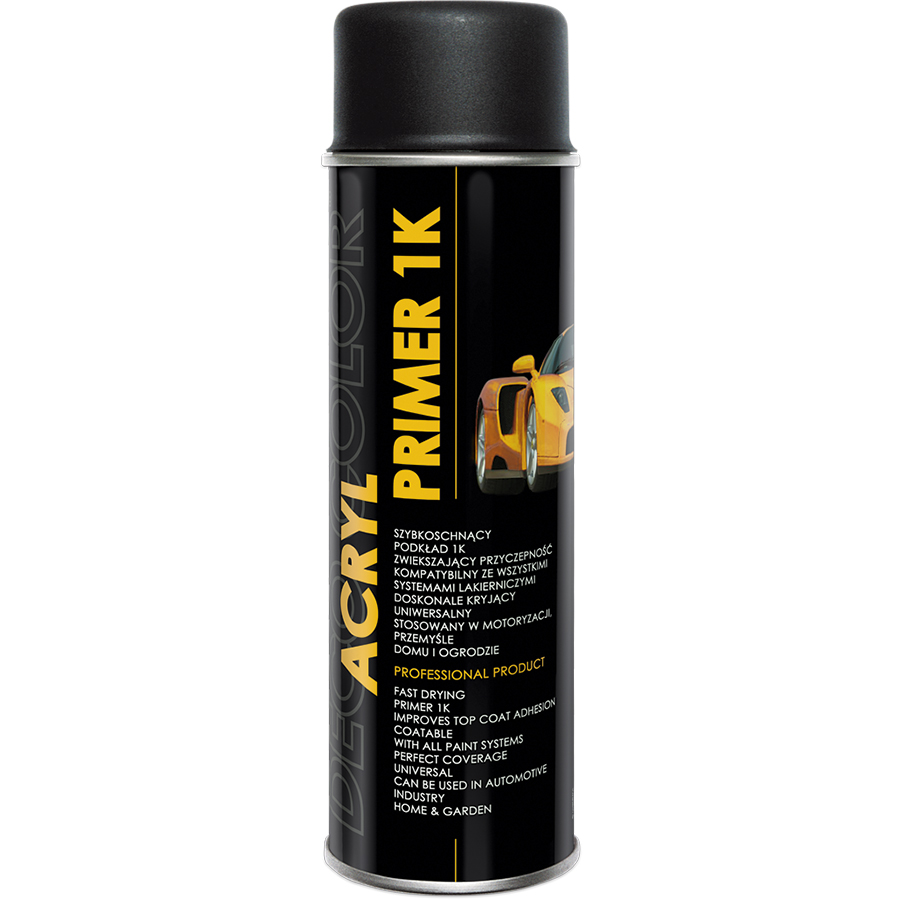 Грунт акриловый аэрозольный черный DecoColor 500мл