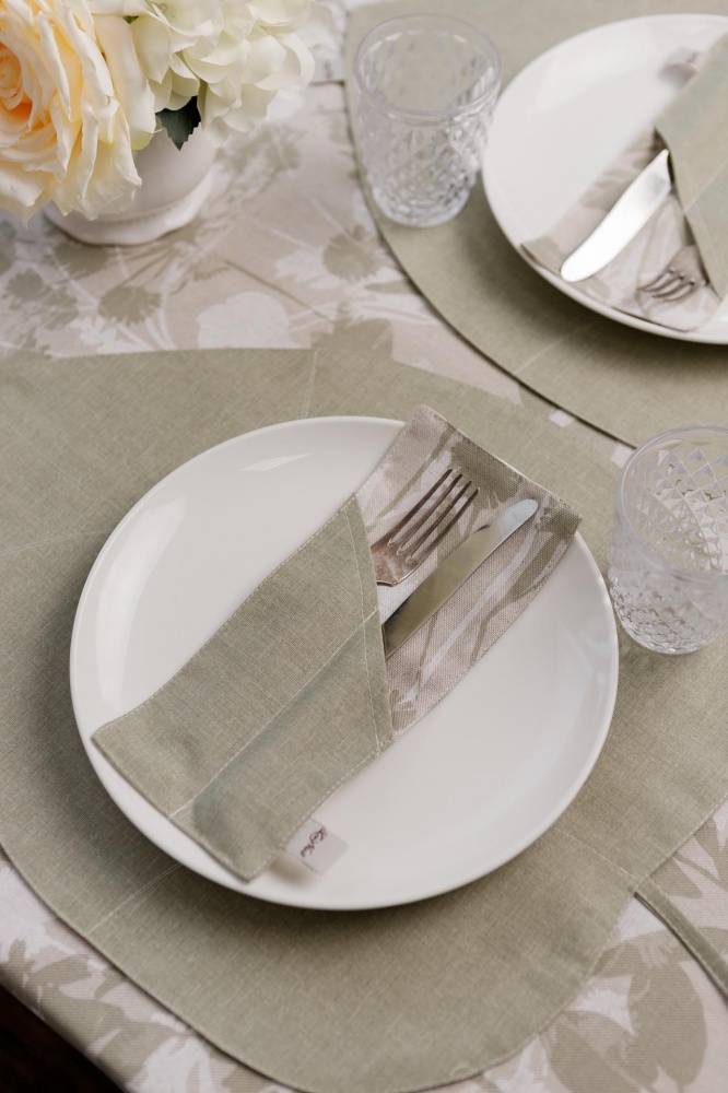 Чехол для приборов La Nuit Herbs Green 10x24 см