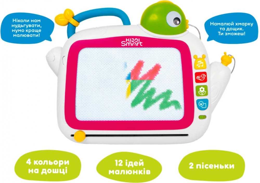 Игрушка развивающая Kiddi Smart агнитная доска Музыкальные краски DM909-UA