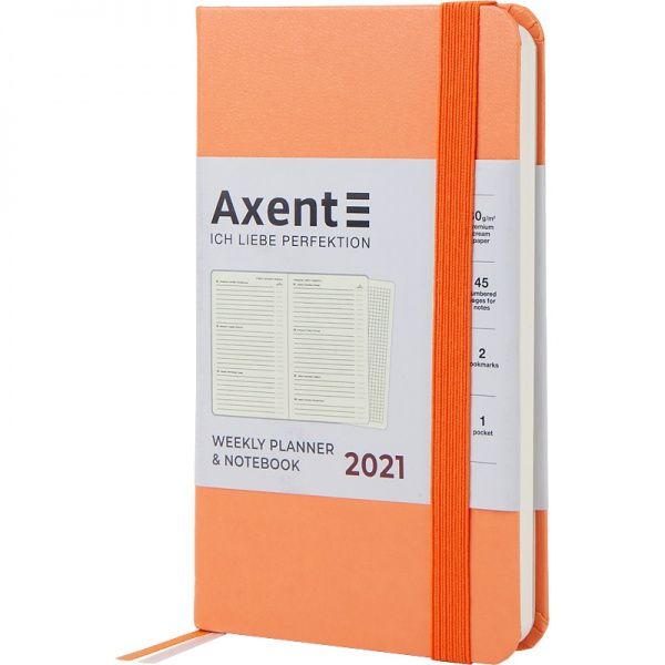 Щотижневик 2021 Pocket Strong А6- персиковий Axent 46594