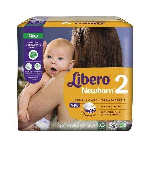 Подгузники Libero New Born 2 3-6 кг 34 шт.