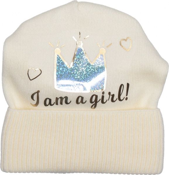 Шапочка детская для девочки Luna Kids р.52-54 бежевый 2390 