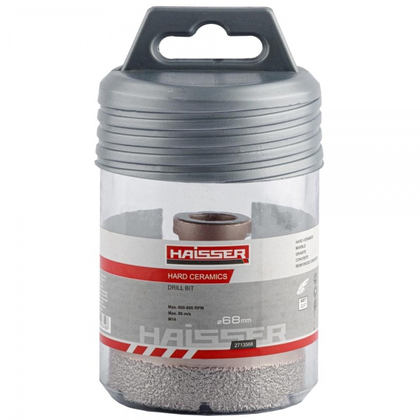 Сверло алмазное Haisser Hard Ceramics для КШМ М14 68 мм 1 шт. 108349