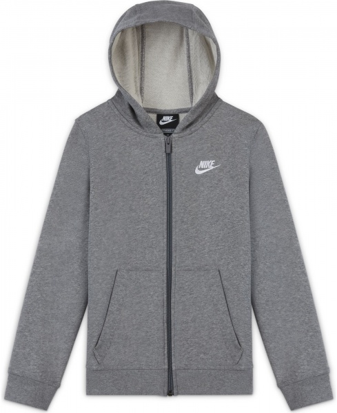Джемпер Nike B NSW FT CLUB FZ DD1698-091 р. XL сірий