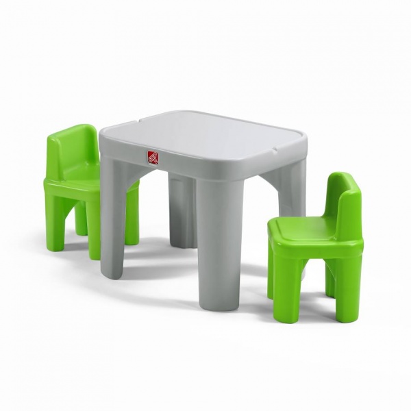 Комплект меблів дитячий Step 2 MIGHTY MY SIZE TABLE&CHAIRS зелений/сірий 