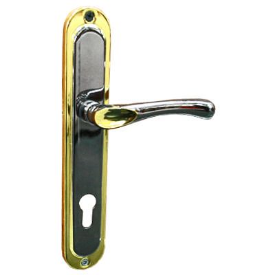 Ручка на планке Bruno 910К6 85 мм черный никель/золото