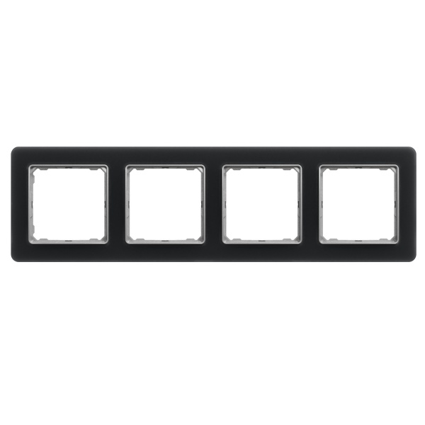 Рамка четырехместная Schneider Electric Sedna Elements универсальная матовый черный SDD362804