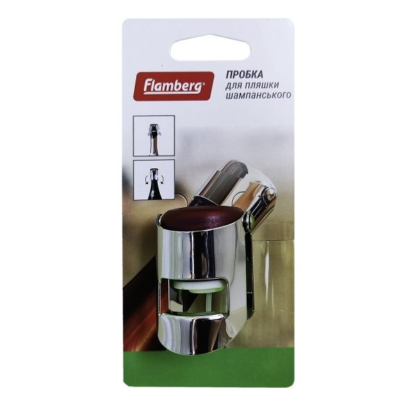 Пробка для шампанского красная 4x5,5 см Flamberg