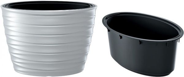 Горщик для квітів Prosperplast FREZE 600 мм h-420 мм овальний білий 